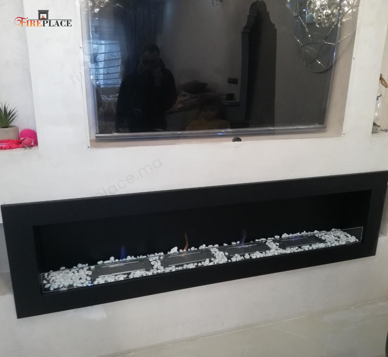 Cheminée Bioéthanol Encastrable 200x45 - 4 Brûleur